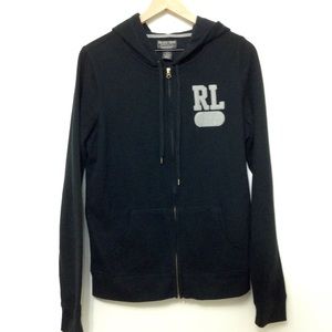 Ralph Lauren Black Label Black Hoodie Logo Sweater